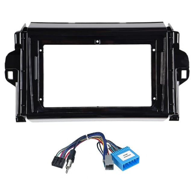 9 inch Car Android Frame Compatible with Toyota New Fortuner| Includes Wiring Harness Dashboard Panel | Durable & Scratch-Resistant | Easy Plug & Play Installation
