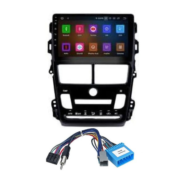 9 inch Car Android Frame Compatible with Toyota Yaris Auto | Includes Wiring Harness Dashboard Panel | Durable & Scratch-Resistant | Easy Plug & Play Installation