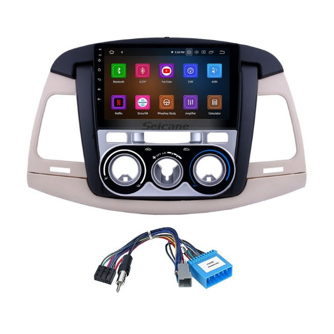 9 inch Car Android Frame Compatible with Toyota Innova 2007-11 | Includes Wiring Harness Dashboard Panel | Durable & Scratch-Resistant | Easy Plug & Play Installation