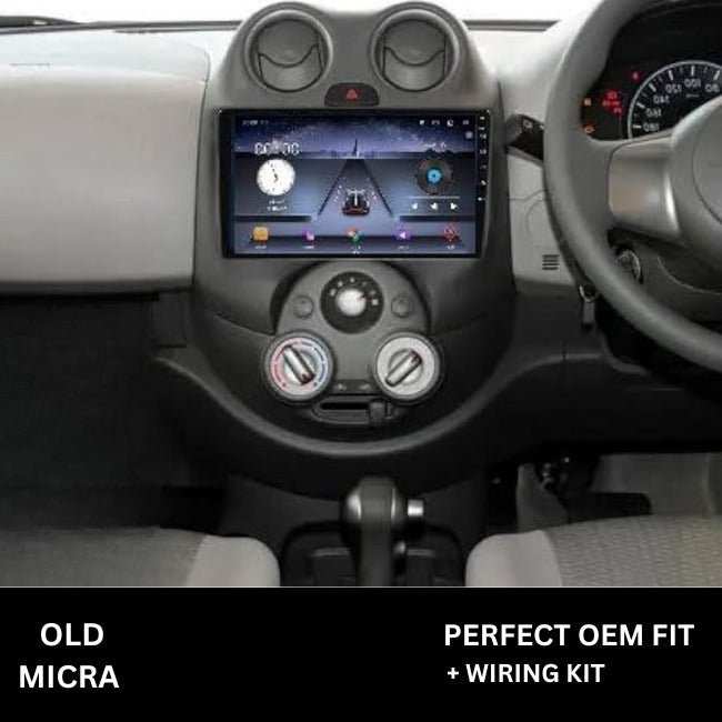 9 inch Car Android Frame Compatible with Nissan Old Micra| Includes Plug & Play Wiring Harness | Premium ABS Material | Scratch & Heat Resistant Design