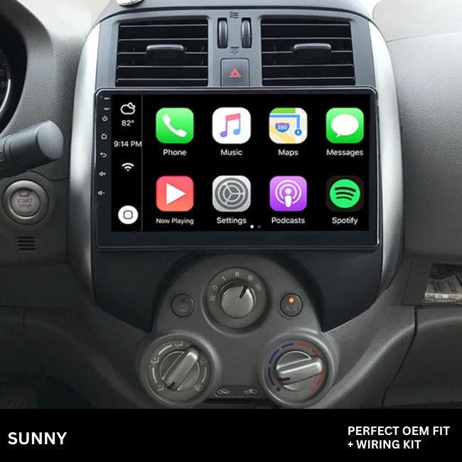 9 inch Car Android Frame Compatible with Nissan Sunny | Includes Plug & Play Wiring Harness | Premium ABS Material | Scratch & Heat Resistant Design