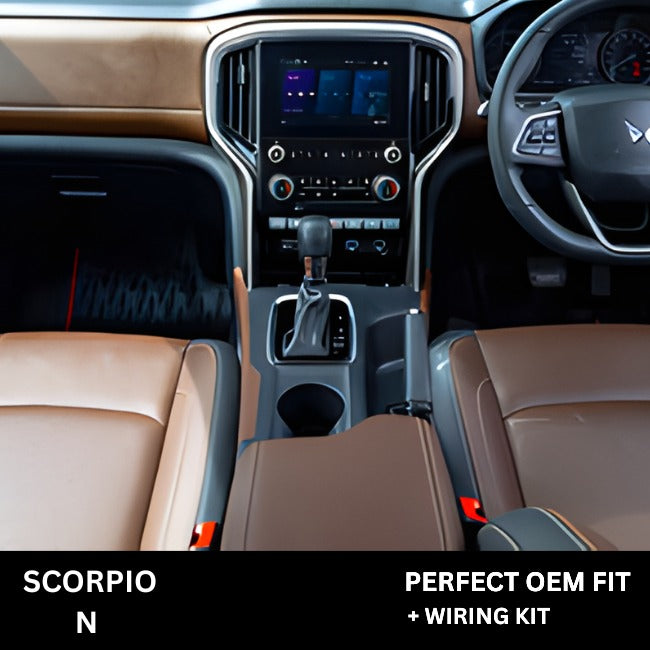 9 inch Car Android Frame Compatible with Mahindra Scorpio N| Includes Plug & Play Wiring Harness | Premium ABS Material | Scratch & Heat Resistant Design