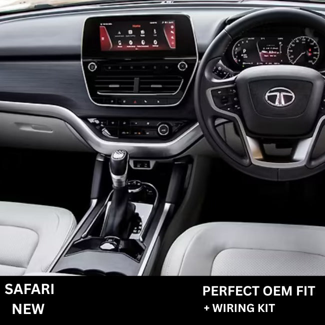 9 inch Car Android Frame Compatible with Tata Safari New | Includes Plug & Play Wiring Harness | Premium ABS Material | Scratch & Heat Resistant Design