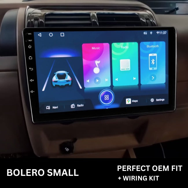 9 inch Car Android Frame Compatible with Mahindra Bolero small | Includes Plug & Play Wiring Harness | Premium ABS Material | Scratch & Heat Resistant Design