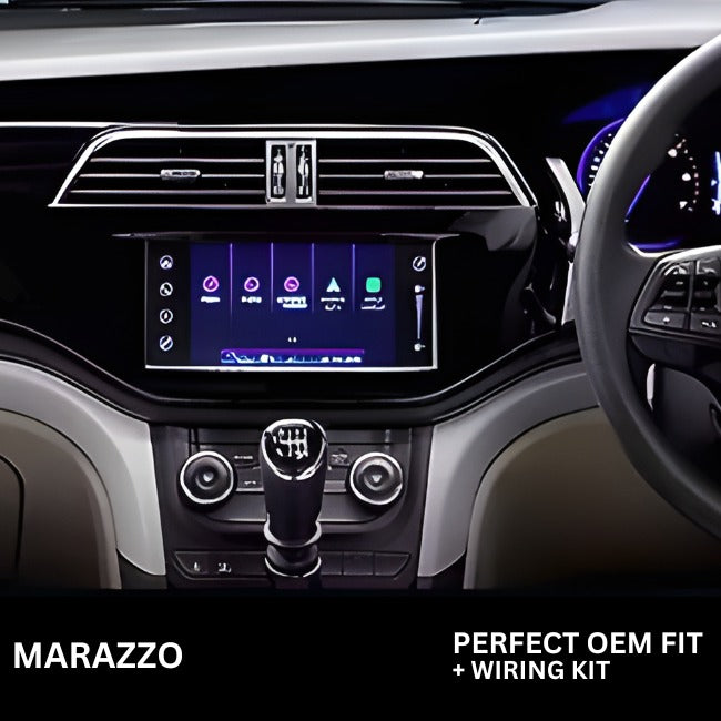 9 inch Car Android Frame Compatible with Mahindra Marazzo | Includes Plug & Play Wiring Harness | Premium ABS Material | Scratch & Heat Resistant Design
